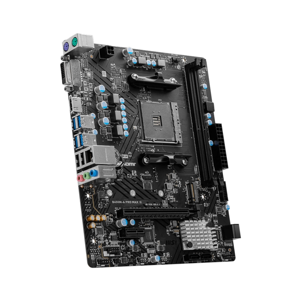 MSI Motherboard B450M-A PRO MAX II DDR4 For AMD view 3